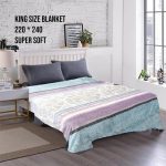 Supremo King Lilac High Quality Flannel Blanket - 220 X 240 King Size 1 1